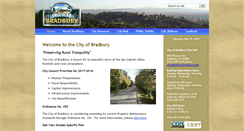 Desktop Screenshot of cityofbradbury.org